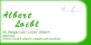 albert loibl business card